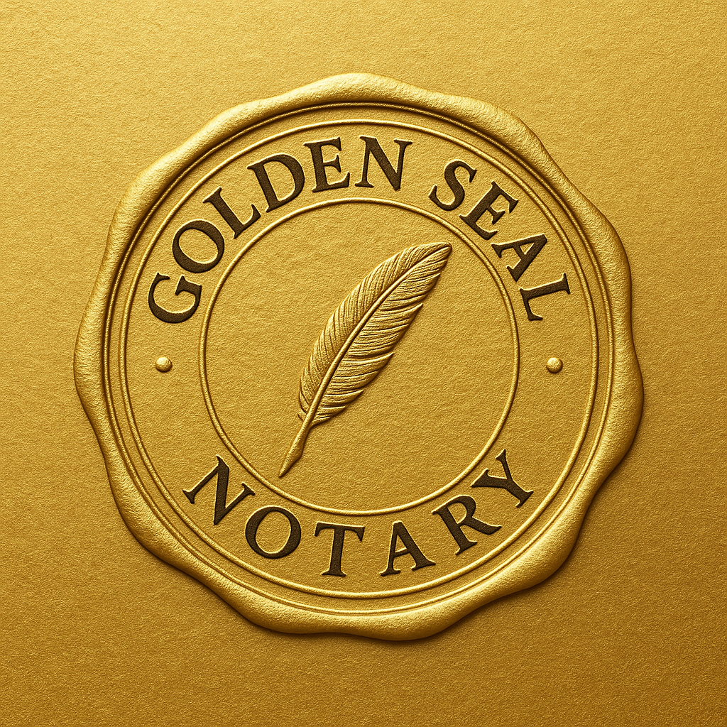 Golden Seal Notary Logo